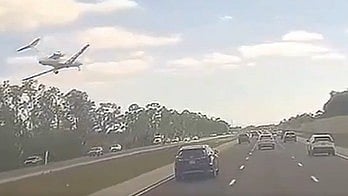 Small Plane Makes Emergency Landing on Florida I-95, Hits Car